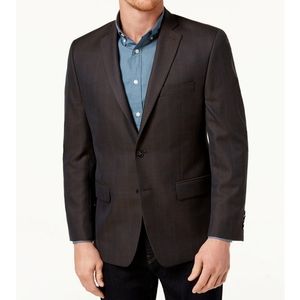 Michael Kors Brown/Blue Plaid Sport Coat